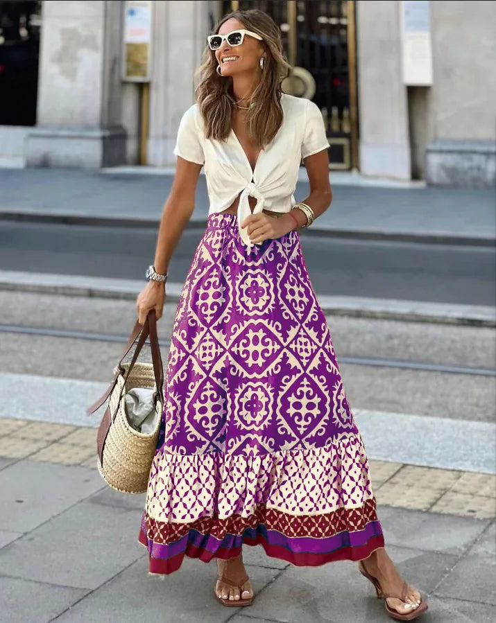 Circe - Women's Summer Boho Swing Skirt