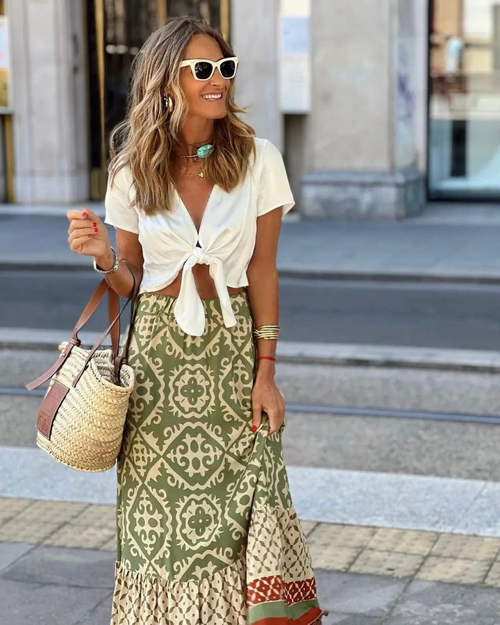 Circe - Women's Summer Boho Swing Skirt